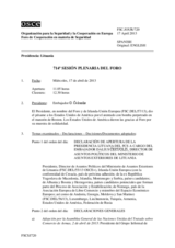 Diario de la 714ª Sesión plenaria del Foro de Cooperación en materia de Seguridad  