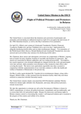 Statement by the Delegation of the United States on the human rights situation in Belarus