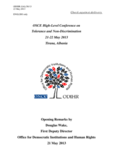 Remarks by Mr. Douglas Wake, First Deputy Director