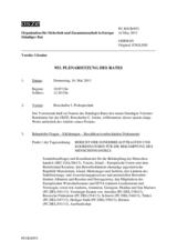 Journal der 953. Plenarsitzung des Ständigen Rates