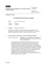 Diario de la 953ª Sesión plenaria del Consejo Permanente 