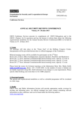 Information Package on 2103 Annual Security Review Conference