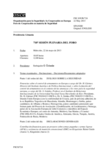Diario de la 718ª Sesión plenaria del Foro de Cooperación en materia de Seguridad 