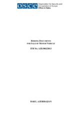 Bidding documents for sale of motor vehicle  