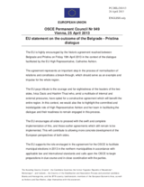 Statement by the Irish Presidency of the Council of the EU on the Belgrade-Pristina agreement on the principles for the normalization of relations