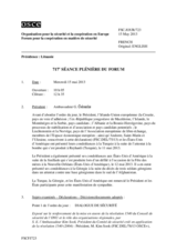 Journal de la 717ème séance plénière du Forum