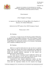 Statement by the Delegation of Georgia in response to the address by the Minister for Foreign Affairs of Armenia, H.E. Edward Nalbandian