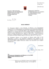 Response by the Delegation of Albania to the Questionnaire on the Code of Conduct on Politico-Military Aspects of Security Response by the Delegation of Albania to the Questionnaire on the Code of Conduct on Politico-Military Aspects of Security