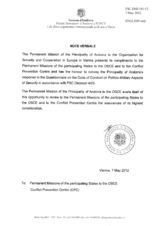 Response by the Delegation of Andorra to the Questionnaire on the Code of Conduct on Politico-Military Aspects of Security