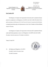 Response by the Delegation of Canada to the Questionnaire on the Code of Conduct on Politico-Military Aspects of Security Response by the Delegation of Canada to the Questionnaire on the Code of Conduct on Politico-Military Aspects of Security