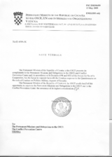 Response by the Delegation of Croatia to the Questionnaire on the Code of Conduct on Politico-Military Aspects of Security