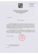 Response by the Delegation of the Czech Republic to the Questionnaire on the Code of Conduct on Politico-Military Aspects of Security Response by the Delegation of the Czech Republic to the Questionnaire on the Code of Conduct on Politico-Military Aspects of Security