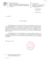 Response by the Delegation of the Czech Republic to the Questionnaire on the Code of Conduct on Politico-Military Aspects of Security Response by the Delegation of the Czech Republic to the Questionnaire on the Code of Conduct on Politico-Military Aspects of Security