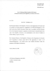 Response by the Delegation of Estonia to the Questionnaire on the Code of Conduct on Politico-Military Aspects of Security