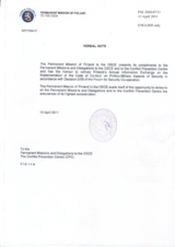 Response by the Delegation of Finland to the Questionnaire on the Code of Conduct on Politico-Military Aspects of Security Response by the Delegation of Finland to the Questionnaire on the Code of Conduct on Politico-Military Aspects of Security