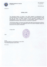 Response by the Delegation of Finland to the Questionnaire on the Code of Conduct on Politico-Military Aspects of Security Response by the Delegation of Finland to the Questionnaire on the Code of Conduct on Politico-Military Aspects of Security