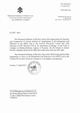 Response by the Delegation of the Holy See to the Questionnaire on the Code of Conduct on Politico-Military Aspects of Security Response by the Delegation of the Holy See to the Questionnaire on the Code of Conduct on Politico-Military Aspects of Security