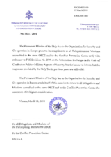 Response by the Delegation of the Holy See to the Questionnaire on the Code of Conduct on Politico-Military Aspects of Security Response by the Delegation of the Holy See to the Questionnaire on the Code of Conduct on Politico-Military Aspects of Security