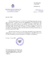 Response by the Delegation of the Holy See to the Questionnaire on the Code of Conduct on Politico-Military Aspects of Security Response by the Delegation of the Holy See to the Questionnaire on the Code of Conduct on Politico-Military Aspects of Security