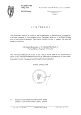 Response by the Delegation of Ireland to the Questionnaire on the Code of Conduct on Politico-Military Aspects of Security