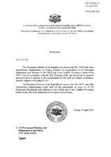 Response by the Delegation of Latvia to the Questionnaire on the Code of Conduct on Politico-Military Aspects of Security Response by the Delegation of Latvia to the Questionnaire on the Code of Conduct on Politico-Military Aspects of Security