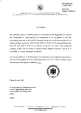 Response by the Delegation of Liechtenstein to the Questionnaire on the Code of Conduct on Politico-Military Aspects of Security