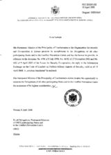 Response by the Delegation of Liechtenstein to the Questionnaire on the Code of Conduct on Politico-Military Aspects of Security (de)