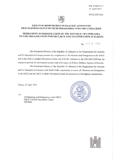 Response by the Delegation of Lithuania to the Questionnaire on the Code of Conduct on Politico-Military Aspects of Security Response by the Delegation of Lithuania to the Questionnaire on the Code of Conduct on Politico-Military Aspects of Security