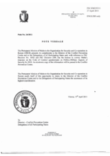 Response by the Delegation of Malta to the Questionnaire on the Code of Conduct on Politico-Military Aspects of Security Response by the Delegation of Malta to the Questionnaire on the Code of Conduct on Politico-Military Aspects of Security