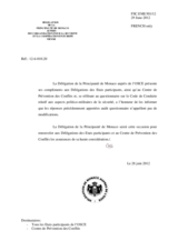 Response by the Delegation of Monaco to the Questionnaire on the Code of Conduct on Politico-Military Aspects of Security