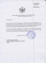 Response by the Delegation of Montenegro to the Questionnaire on the Code of Conduct on Politico-Military Aspects of Security Response by the Delegation of Montenegro to the Questionnaire on the Code of Conduct on Politico-Military Aspects of Security