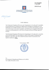 Response by the Delegation of Norway to the Questionnaire on the Code of Conduct on Politico-Military Aspects of Security