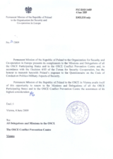 Response by the Delegation of Poland to the Questionnaire on the Code of Conduct on Politico-Military Aspects of Security