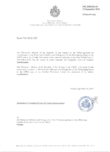 Response by the Delegation of San Marino to the Questionnaire on the Code of Conduct on Politico-Military Aspects of Security