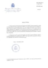 Response by the Delegation of Spain to the Questionnaire on the Code of Conduct on Politico-Military Aspects of Security