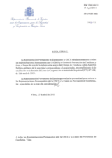 Response by the Delegation of Spain to the Questionnaire on the Code of Conduct on Politico-Military Aspects of Security