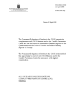 Response by the Delegation of Sweden to the Questionnaire on the Code of Conduct on Politico-Military Aspects of Security