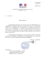 Response by the Delegation of France to the Questionnaire on the Code of Conduct on Politico-Military Aspects of Security