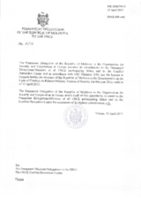 Response by the Delegation of Moldova to the Questionnaire on the Code of Conduct on Politico-Military Aspects of Security