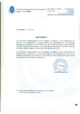 Response by the Delegation of Belgium to the Questionnaire on the Code of Conduct on Politico-Military Aspects of Security