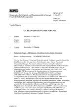 Journal der 721. Plenarsitzung des Forums