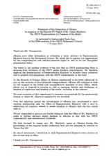 Statement by the Delegation of Albania in response to the report by the OSCE Representative on Freedom of the Media, Ms. Dunja Mijatović 13 June 2013