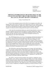 Written Contribution