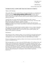 Statement by the Delegation of Norway on the gender-neutral compulsory military service in Norway