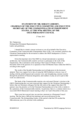 Address by the Executive Secretary of the Commonwealth of Independent States, H.E. Sergey Lebedev