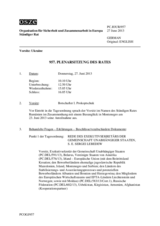 Journal der 957. Plenarsitzung des Ständigen Rates 