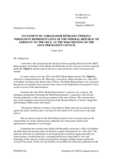 Statement by the Delegation of Germany in response to the report by the OSCE Representative on Freedom of the Media, Ms. Dunja Mijatović 13 June 2013