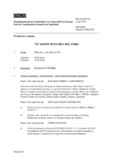 Diario de la 723ª Sesión plenaria del Foro de Cooperación en materia de Seguridad  