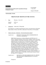 Journal of the 960th Plenary Meeting of the Permanent Council