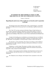 Statement by the Lithuanian Presidency of the Council of the EU on the Fortieth anniversary of the Conference on Security and Co-operation in Europe, marked on 7 July 2013